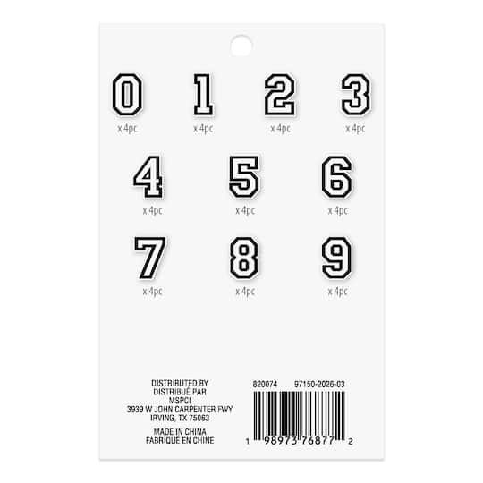 Black and White Numbers Vinyl Die Cut Stickers by Recollections™